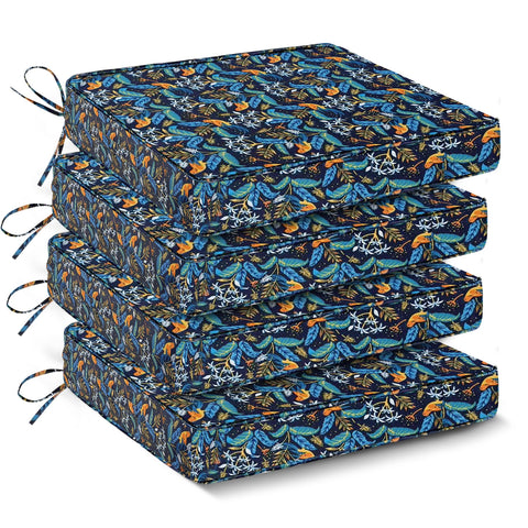 IPYNBAP outdoor chair cushions four-pack for durable patio seating.