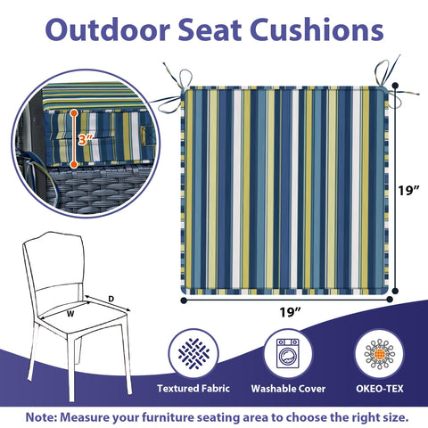 IPYNBAP piped edges and carry handle help cushions maintain shape and placement.