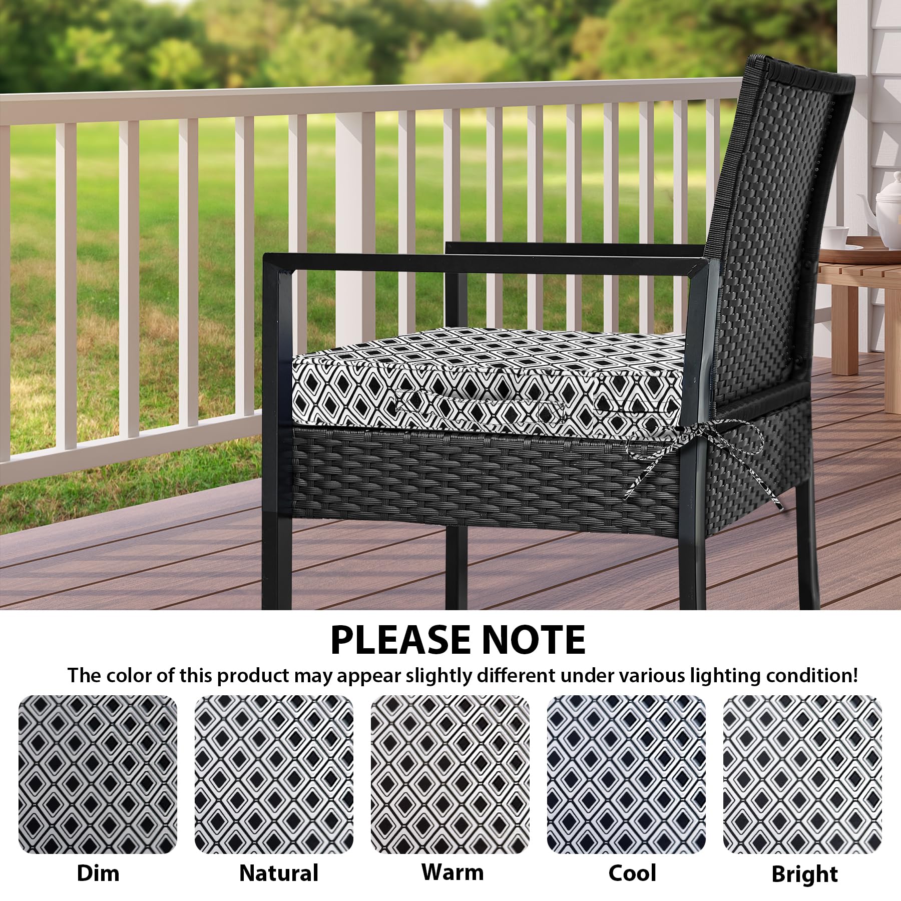 IPYNBAP 19x19 inch cushions fit dining chairs and patio furniture