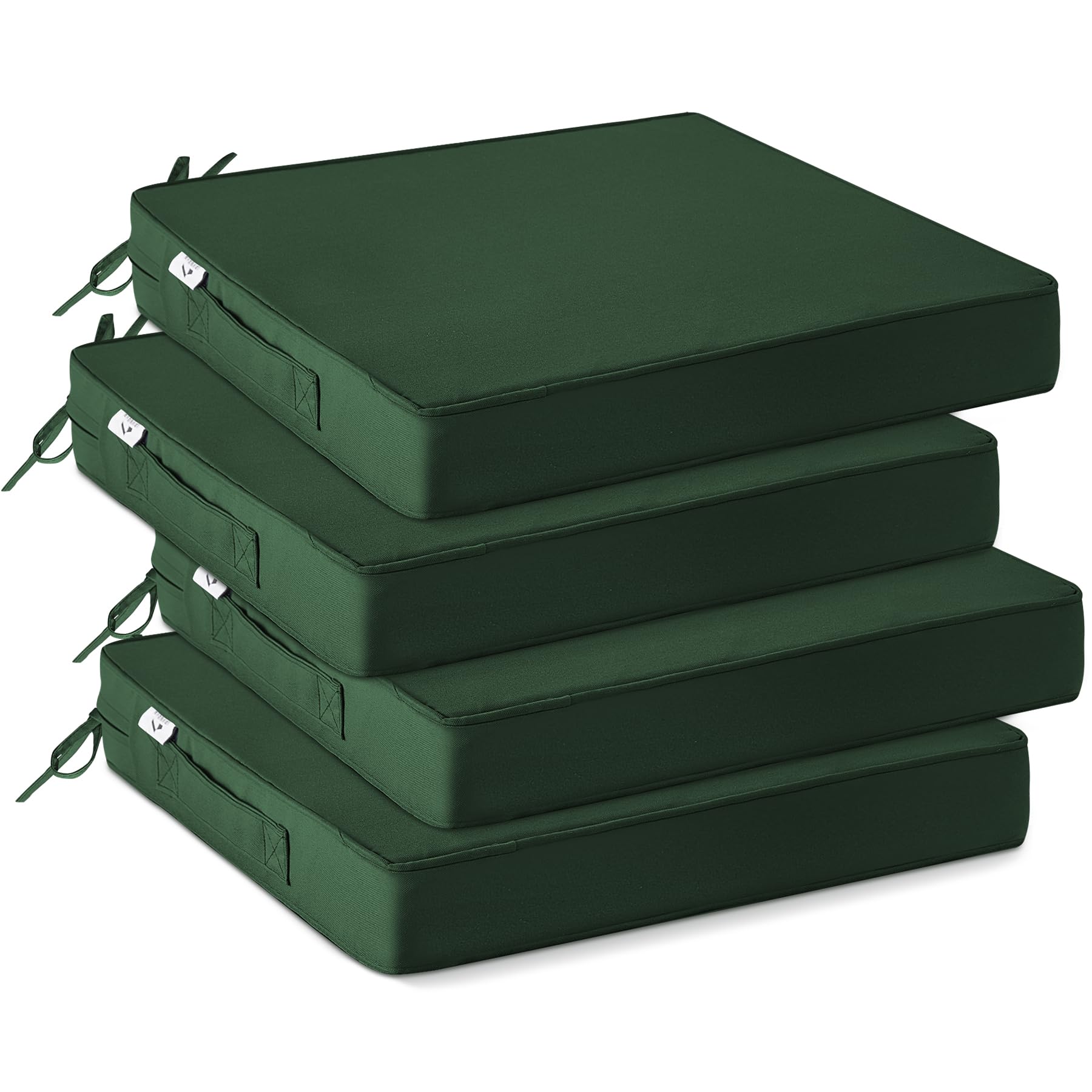 IPYNBAP forest green outdoor chair cushions on a patio set for enhanced comfort