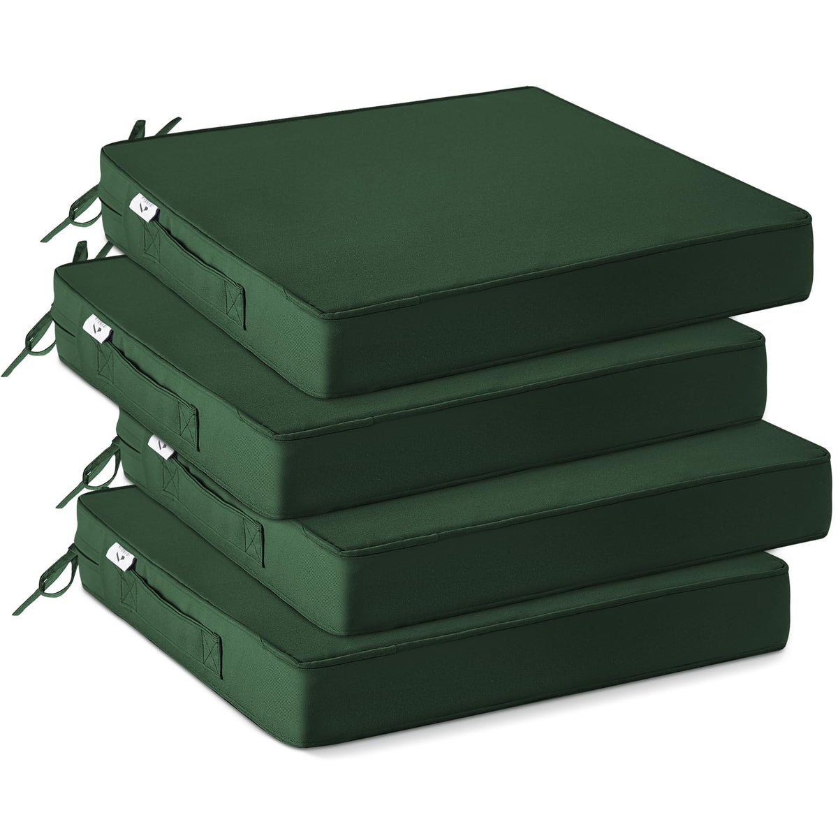 IPYNBAP forest green outdoor chair cushions on a patio set for enhanced comfort