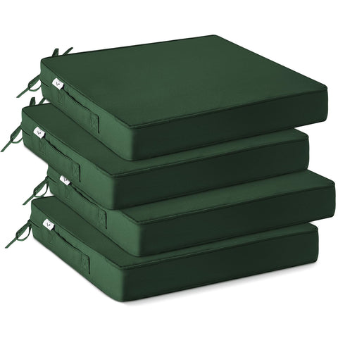 IPYNBAP forest green outdoor chair cushions on a patio set for enhanced comfort