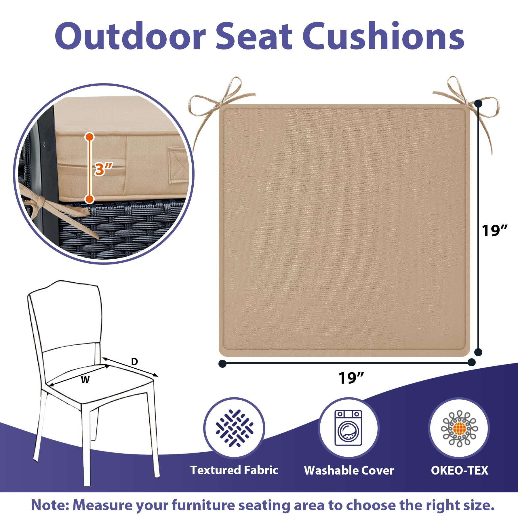 IPYNBAP hidden zip and piped edges maintain sleek, durable cushions.