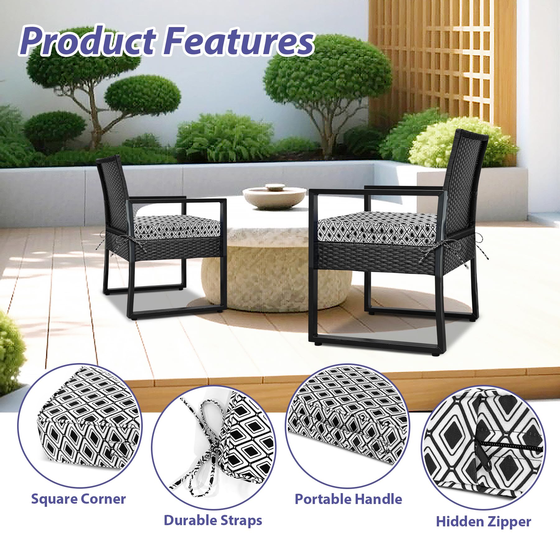 IPYNBAP cushion with piped edges for long-lasting shape