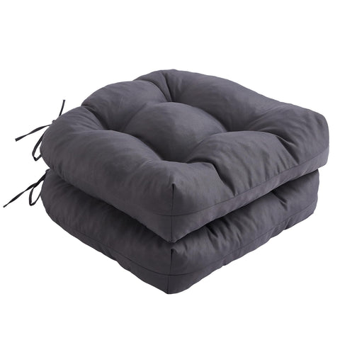 IPYNBAP outdoor chair cushions set 2 with tufted dark grey texture for patio comfort