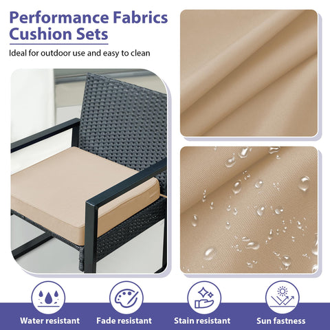 IPYNBAP cushions with ties and handle for secure outdoor setup.