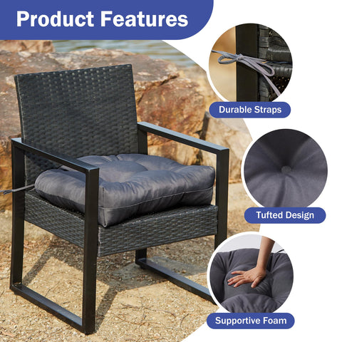 IPYNBAP 19x19+5 inch cushions fit most dining chairs comfortably.