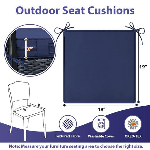 IPYNBAP removable covers are machine washable for easy outdoor care.