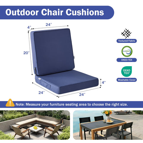 IPYNBAP back cushion close-up highlighting 24x20 inch height for comfortable lounging