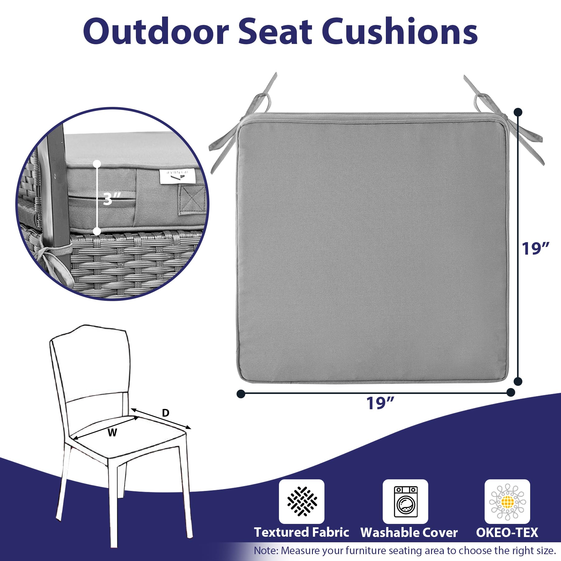 IPYNBAP removable covers are machine washable for easy care.