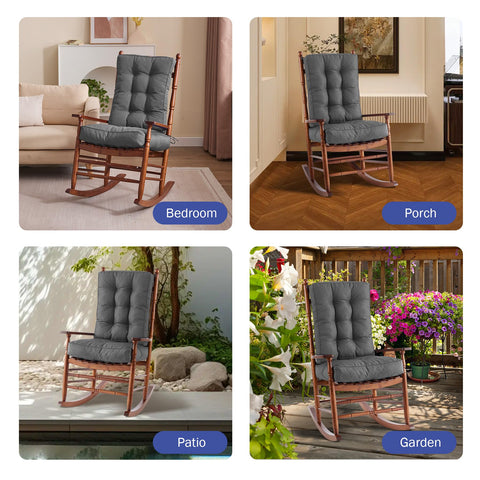 IPYNBAP dark grey rocking chair cushions pair with timeless style