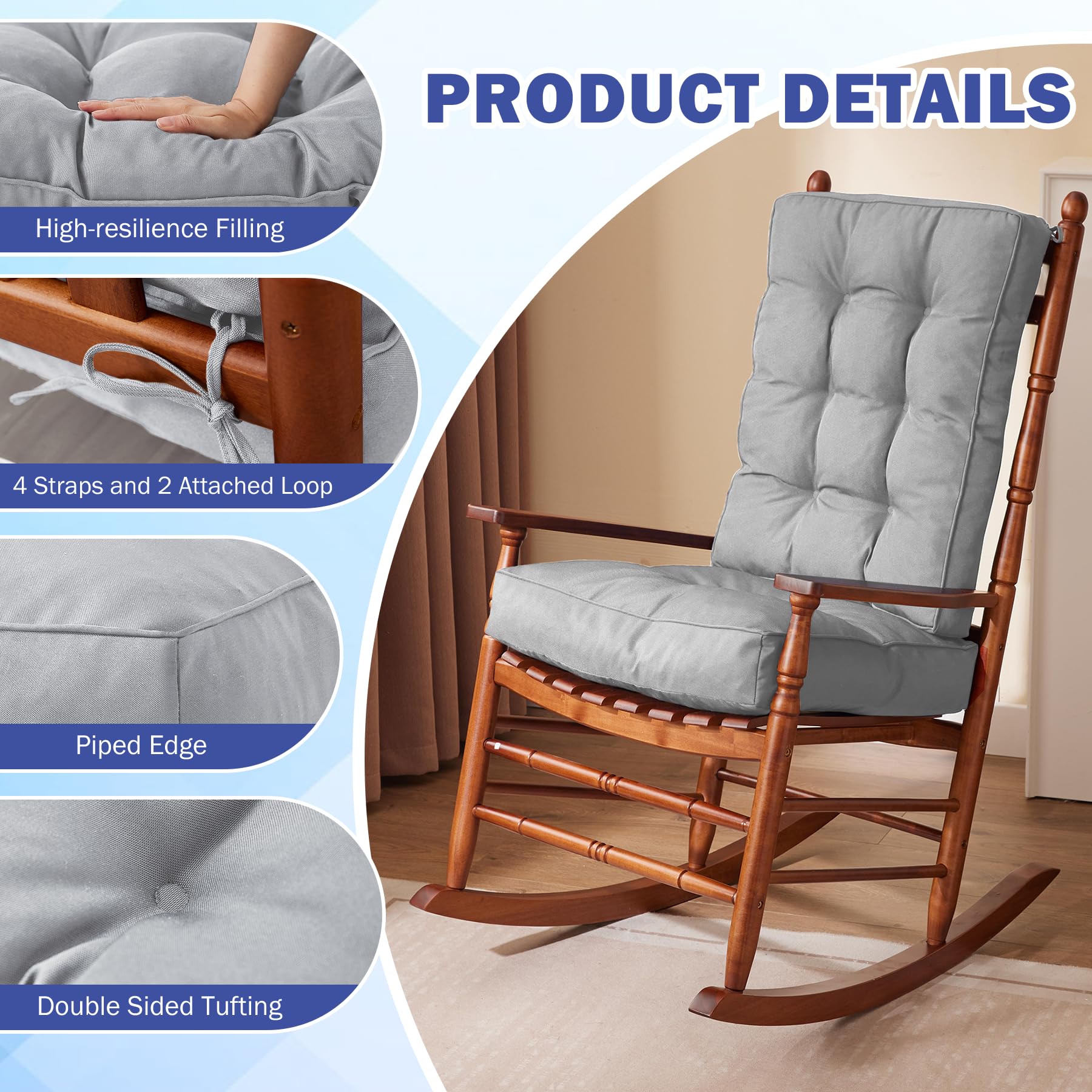 IPYNBAP rocking chair cushion care instructions for care and maintenance