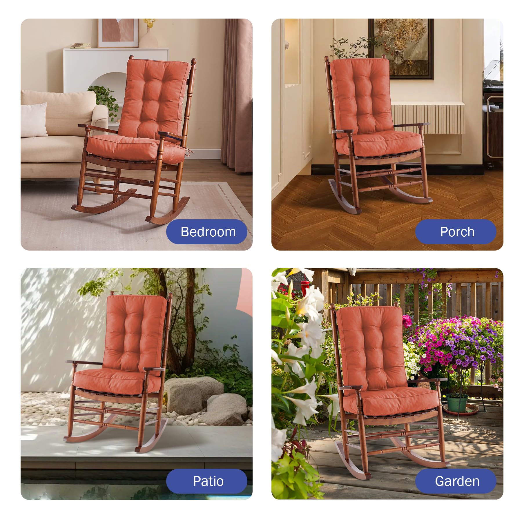 IPYNBAP 17x17 seat cushion size reference for rocking chair fit.