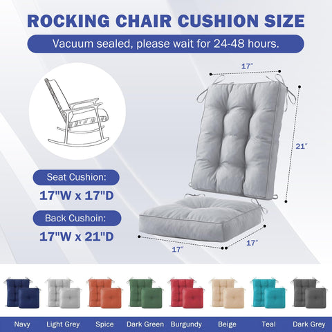 IPYNBAP rocking chair cushion tufted edges add durability and style