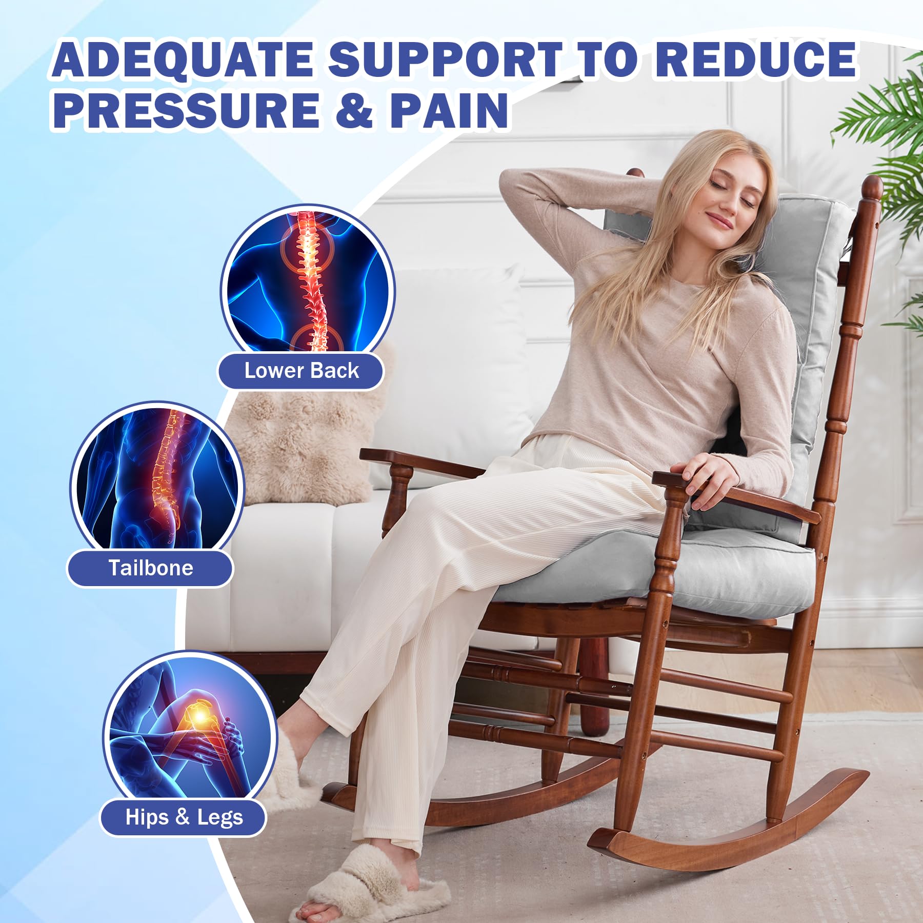 IPYNBAP rocking chair cushion vacuum-packed packaging expands after 24 hours