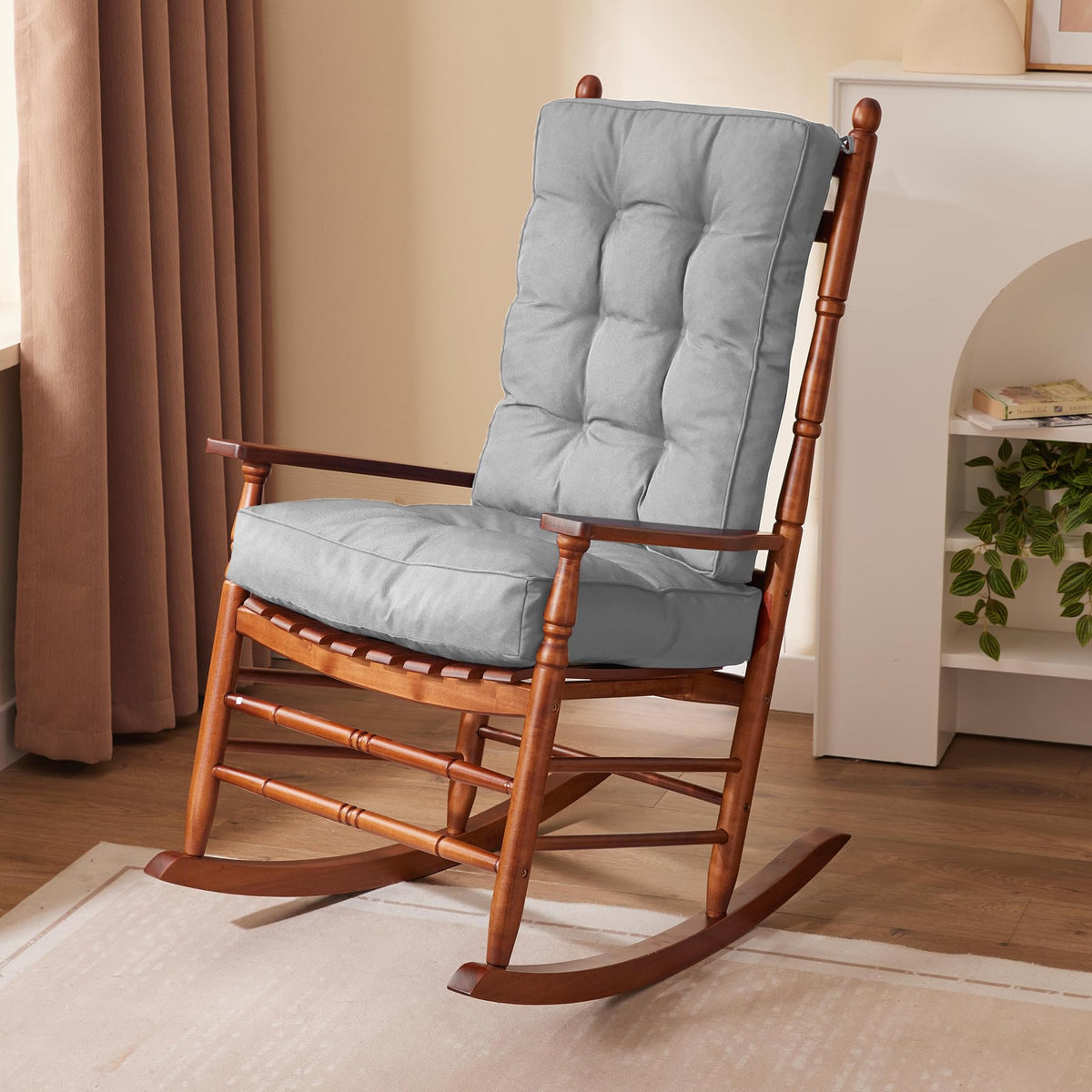IPYNBAP rocking chair cushion waterproof fade-resistant fabric for outdoor comfort