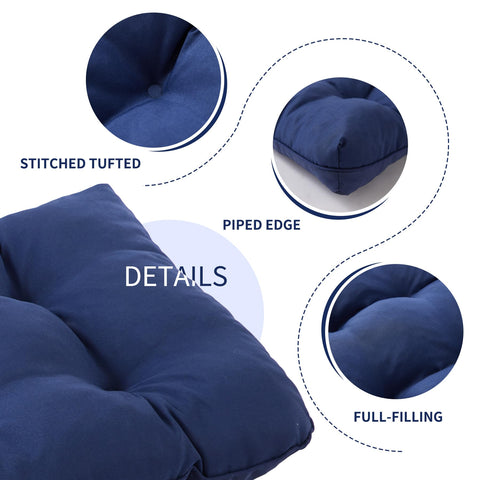 IPYNBAP swing bench with cushion in navy, perfect for porch décor