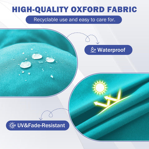 IPYNBAP teal outdoor cushion fabric shows waterproof and fade-resistant surface