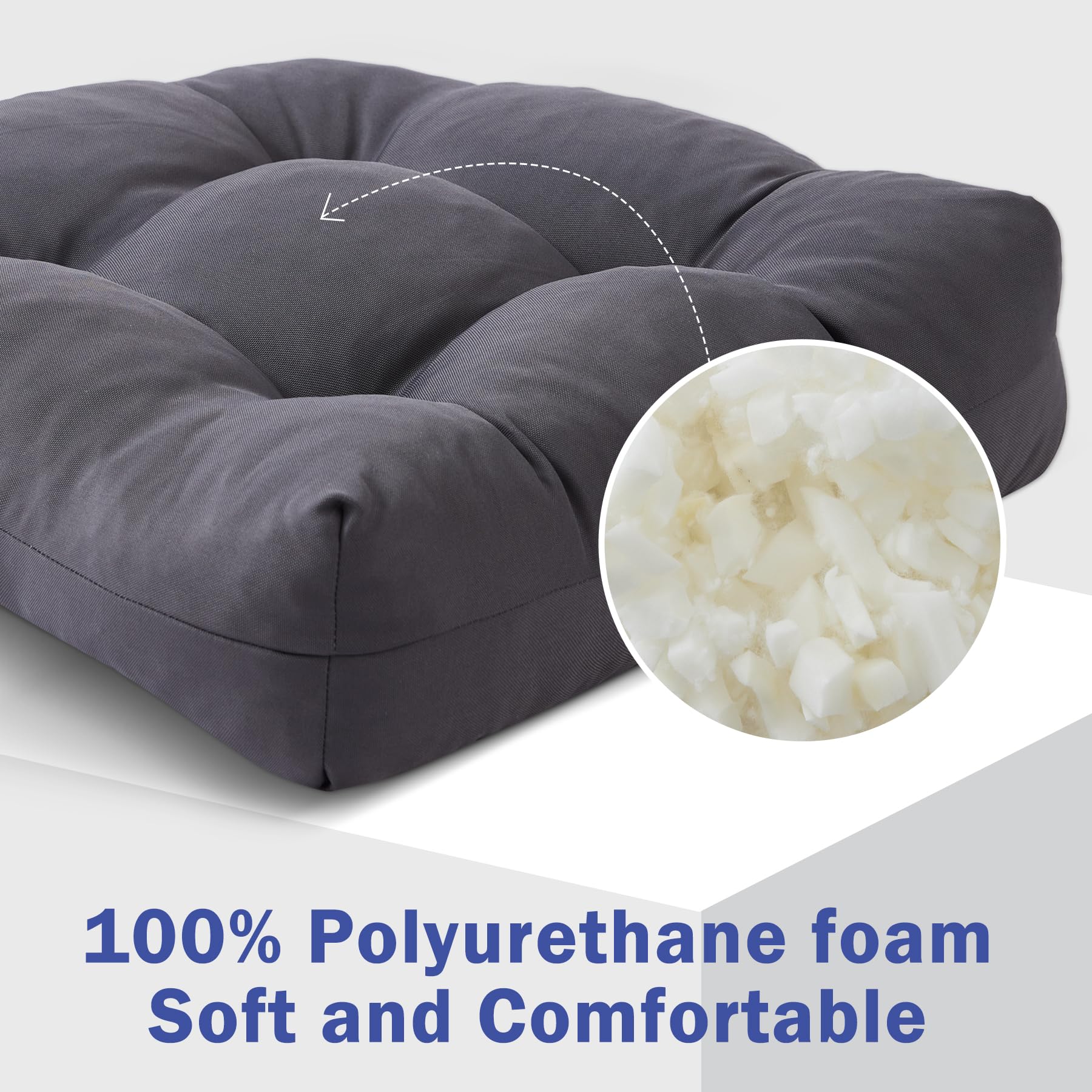IPYNBAP waterproof fabric outdoor cushion highlighting water-repellent finish for outdoor use