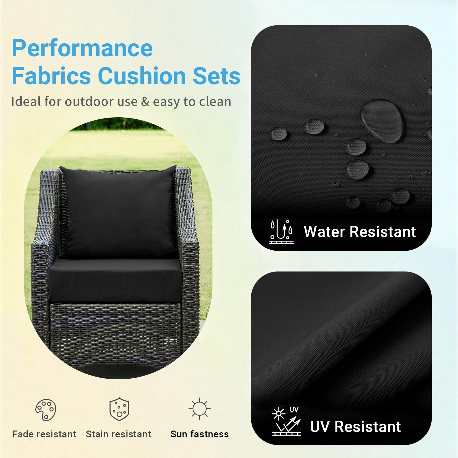 IPYNBAP waterproof and fade-resistant layer protects color and fabric outdoors.