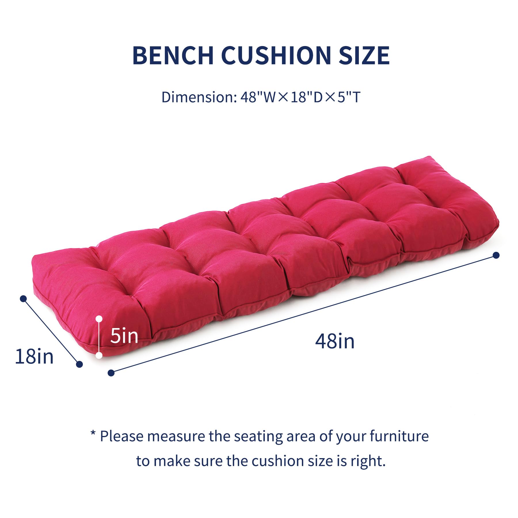 IPYNBAP waterproof and fade-resistant cushion keeps colors bright for porch and patio.