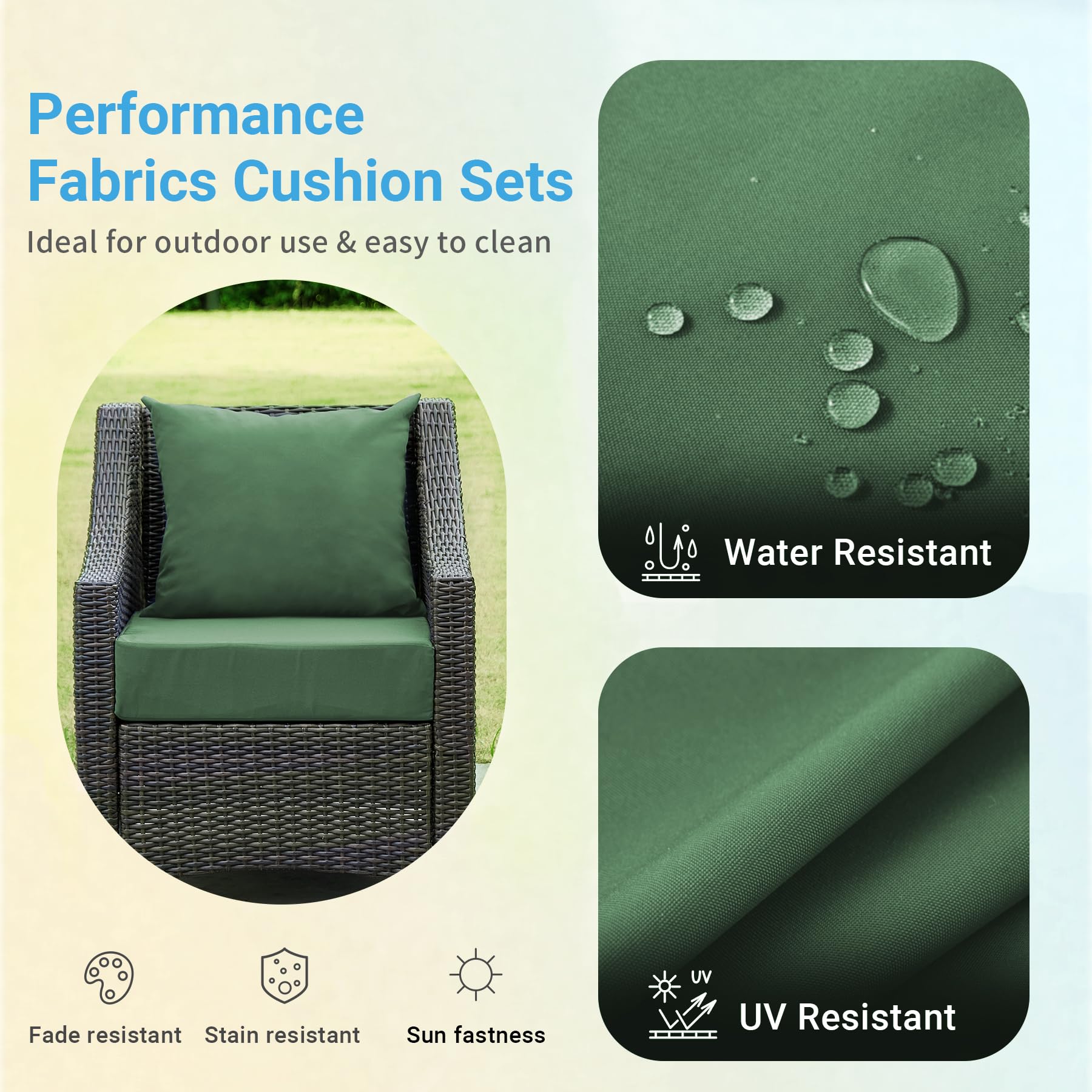 IPYNBAP waterproof, fade-resistant fabric maintains color during sun exposure.
