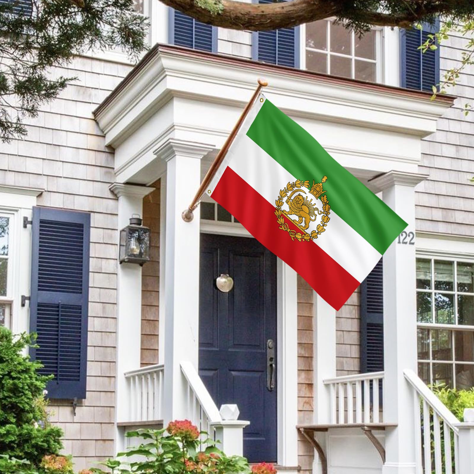 Iran flag vibrant dyes close-up showing fade-resistant color