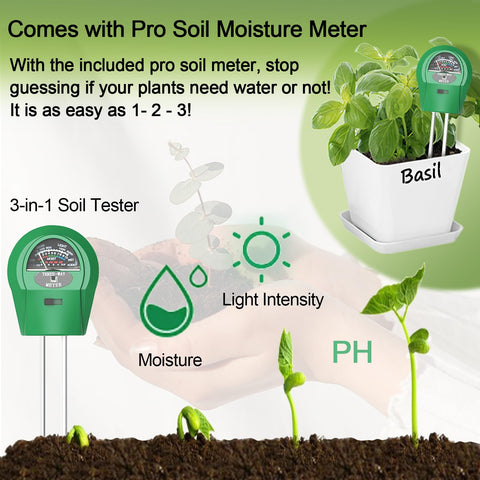Irealgarden moisture meter helps monitor and water herbs precisely
