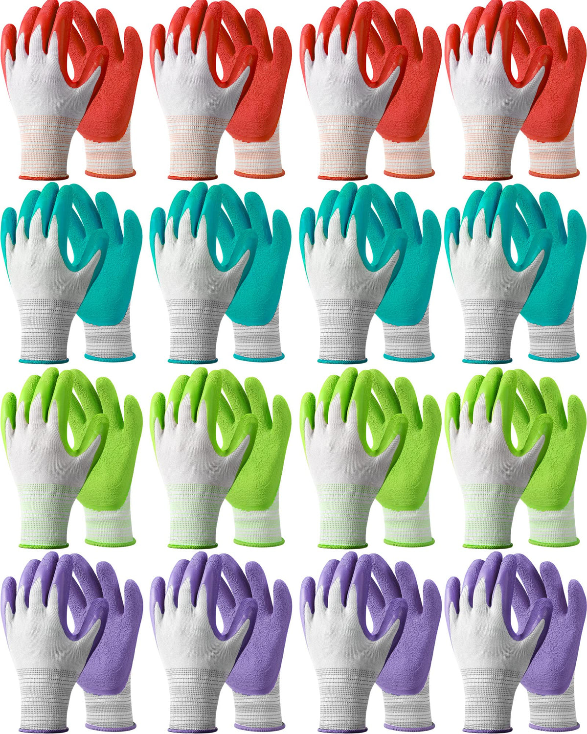 Irenare 16-pair garden gloves bulk offering ready protection and grip for diverse tasks