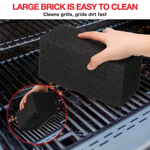 Irenare BBQ grate cleaner brick removes grime from grill surfaces