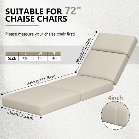 Iristykilin chaise cushion back view highlighting secure fit and storage-friendly design