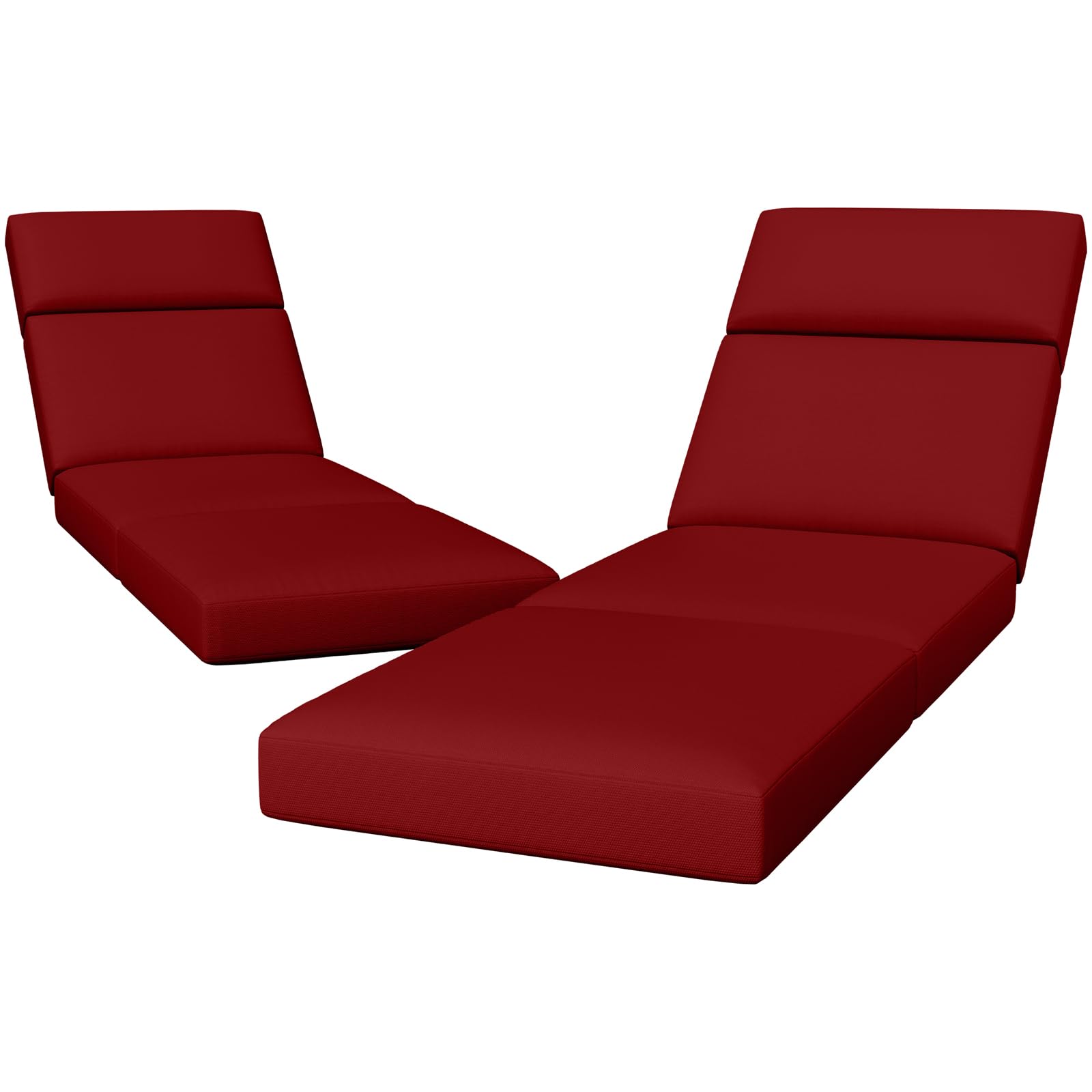 Iristykilin chaise lounge cushion close-up shows plush 4-inch foam for outdoor comfort