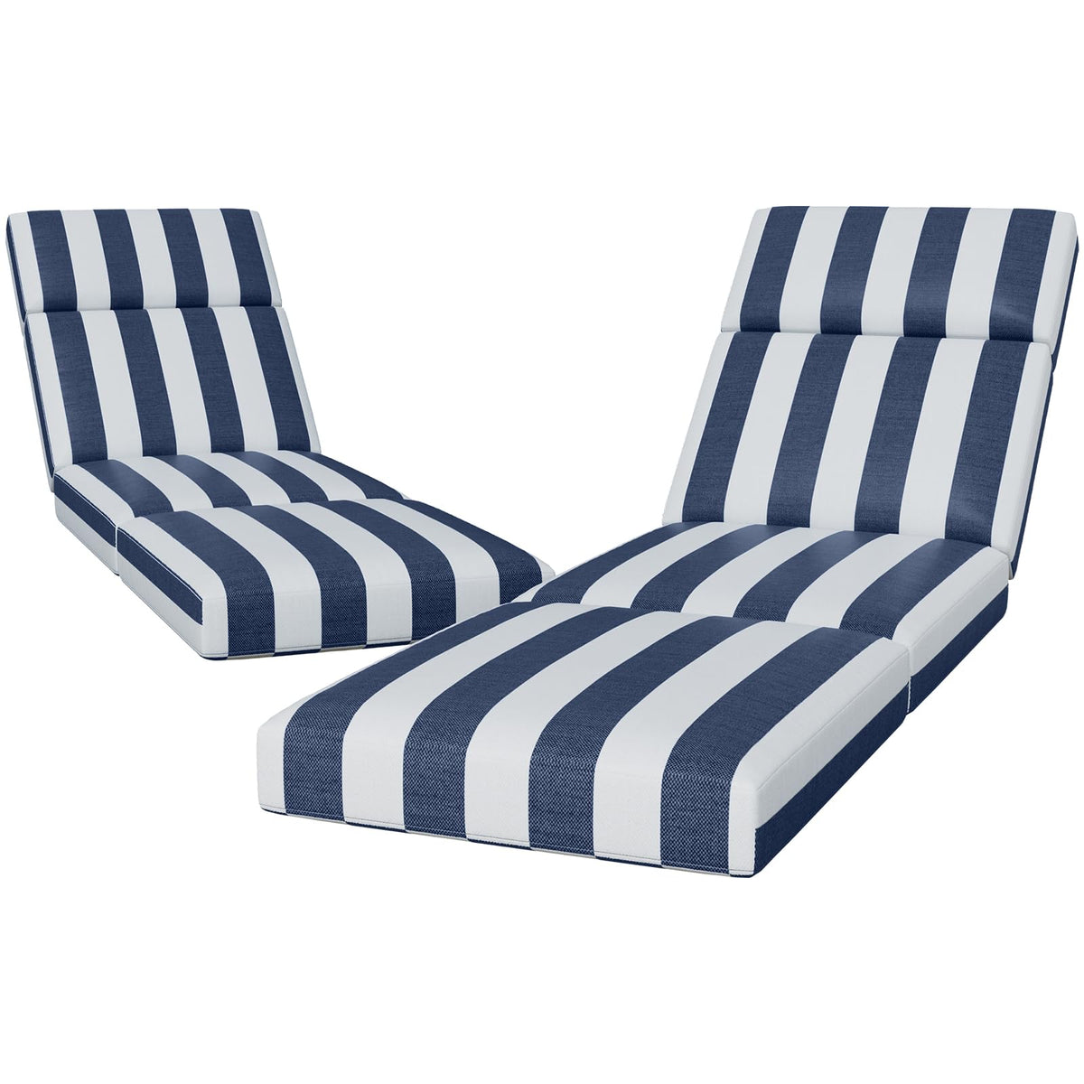 Iristykilin chaise lounge cushion 72x21-4in with waterproof fabric for outdoor use.