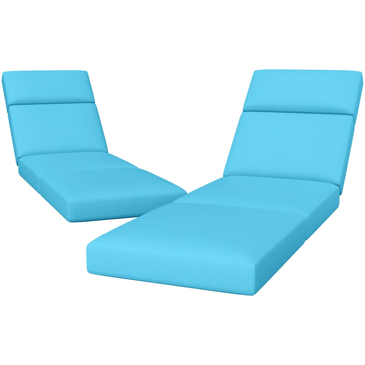 Iristykilin chaise lounge cushions 72x21 outdoors provide plush back and hips support
