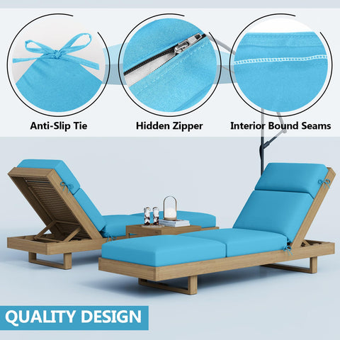 Quad-fold design fits most curved loungers for versatile outdoor seating
