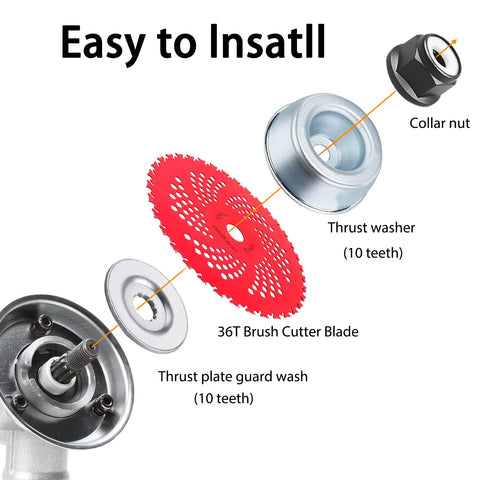 Easy trimmer blade connection reduces setup effort