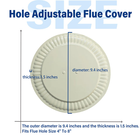 Adjustable anchors ensure secure fit for smooth or irregular flue holes.