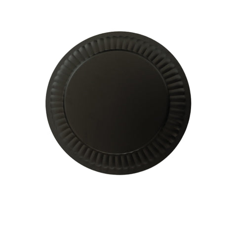 Irnyso metal black flue hole cover for 6719900 sealing 4–8 inch openings.