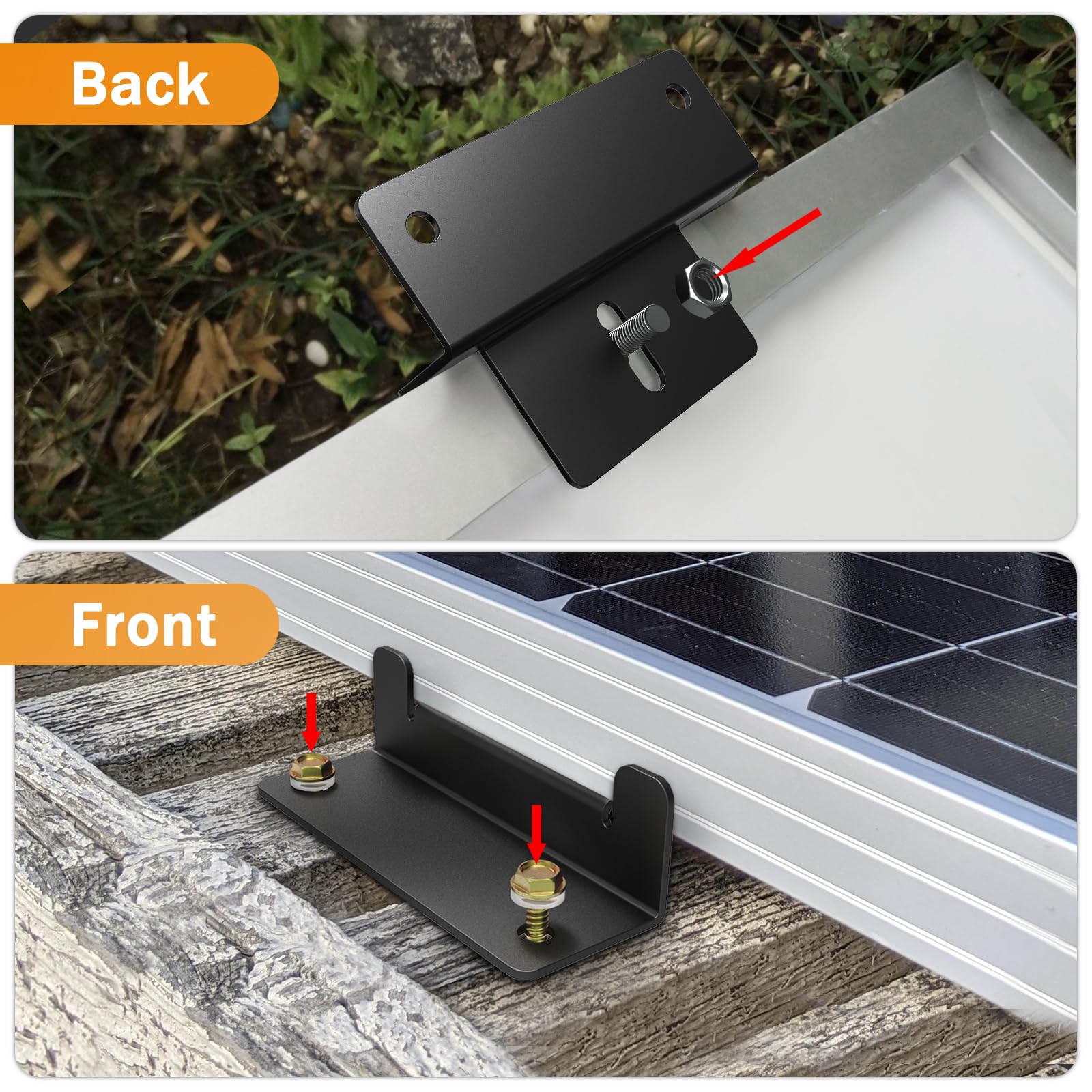 IRONDIY anodized Z brackets resist rust for long outdoor use.