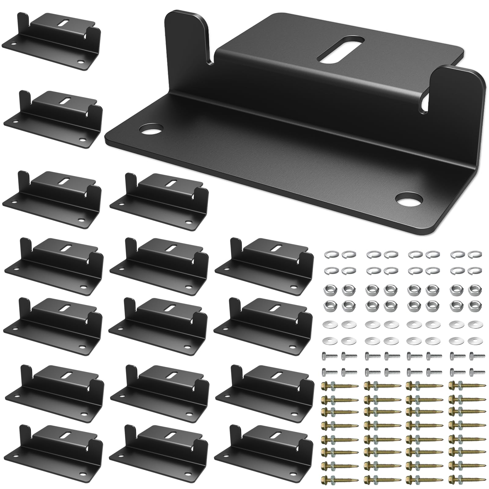 IRONDIY solar Z brackets packaged for quick outdoor mounting.