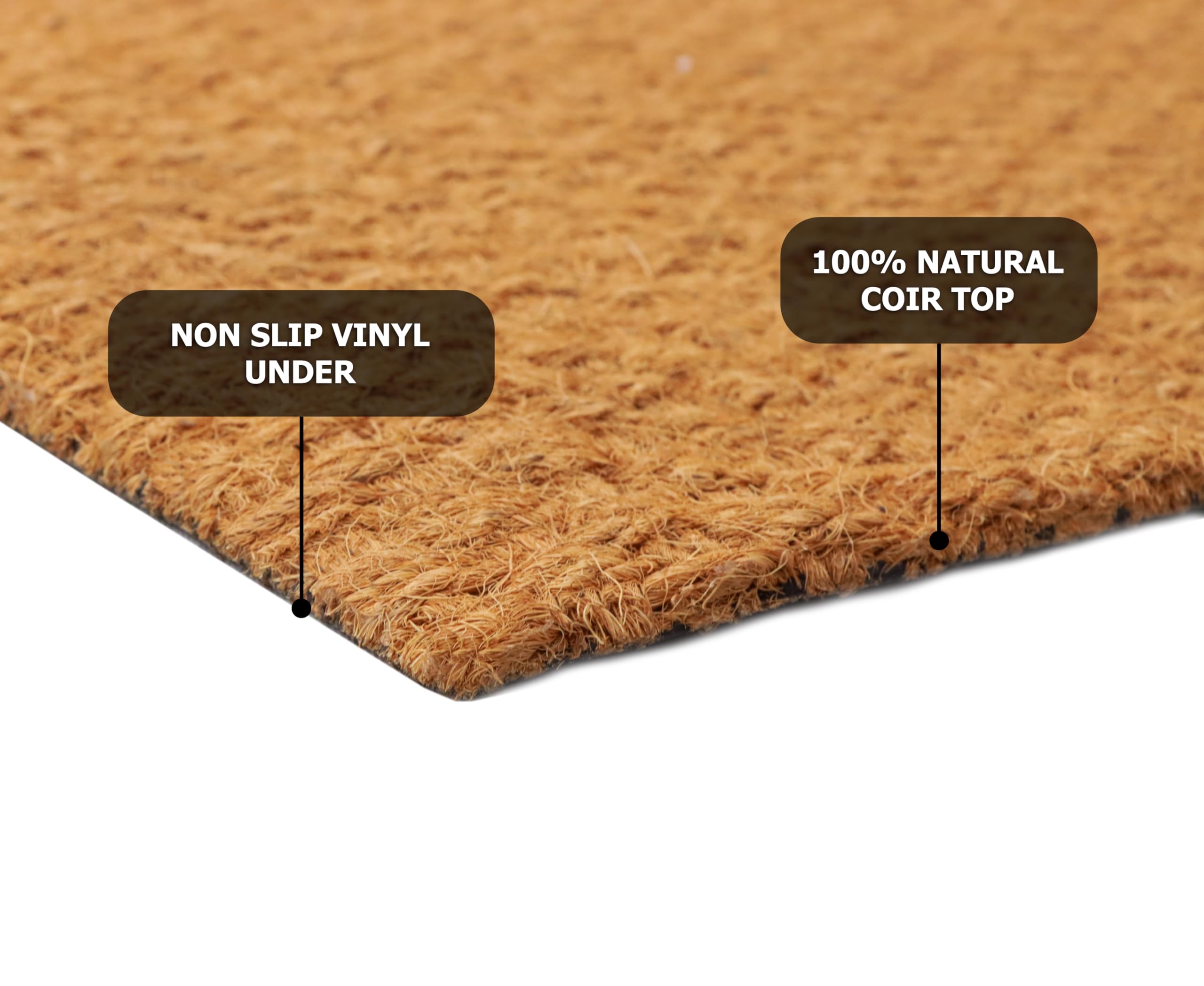 IRONGATE coir doormat natural tone blends with any entry decor.