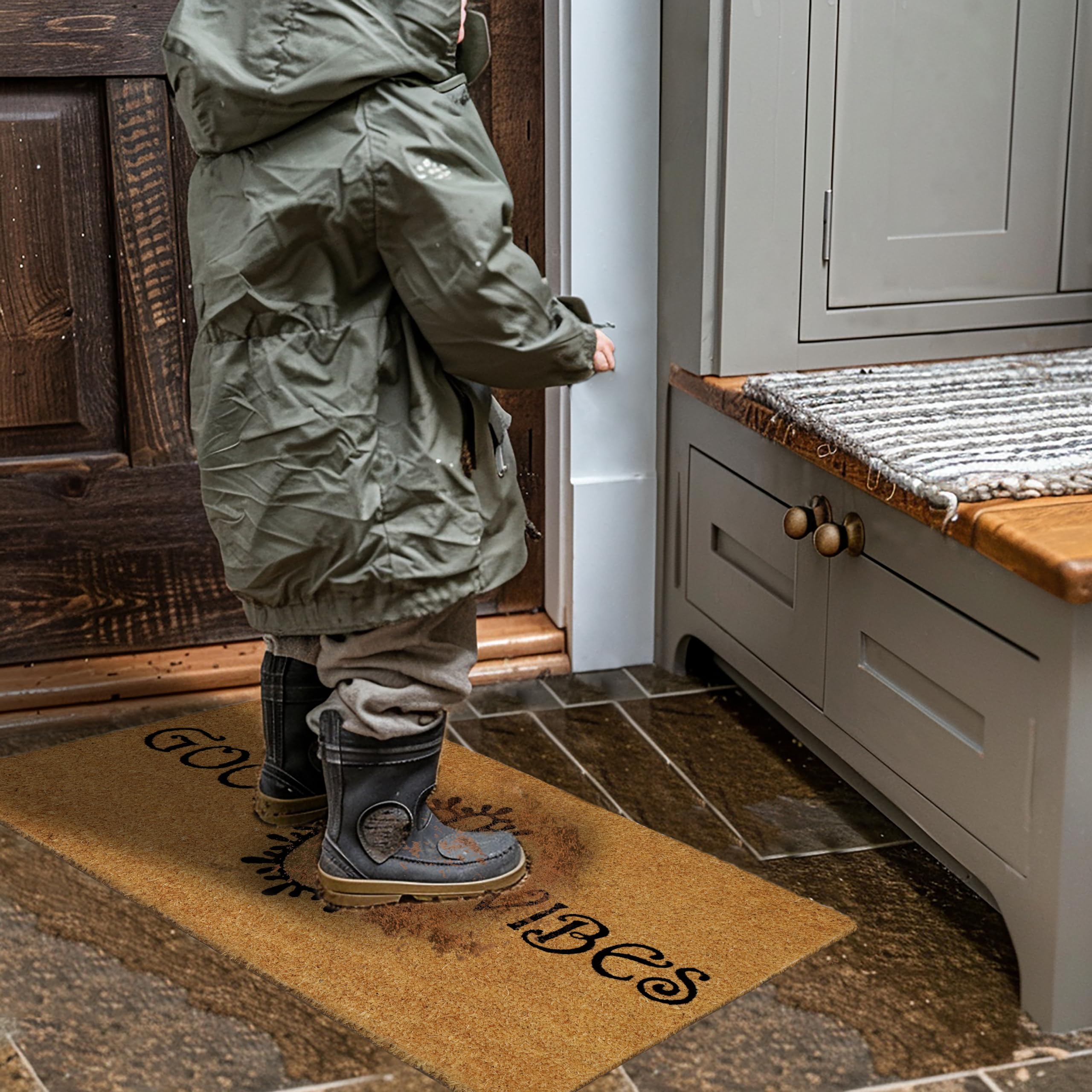 IRONGATE low-profile mat ideal for front doors and indoor-outdoor use.