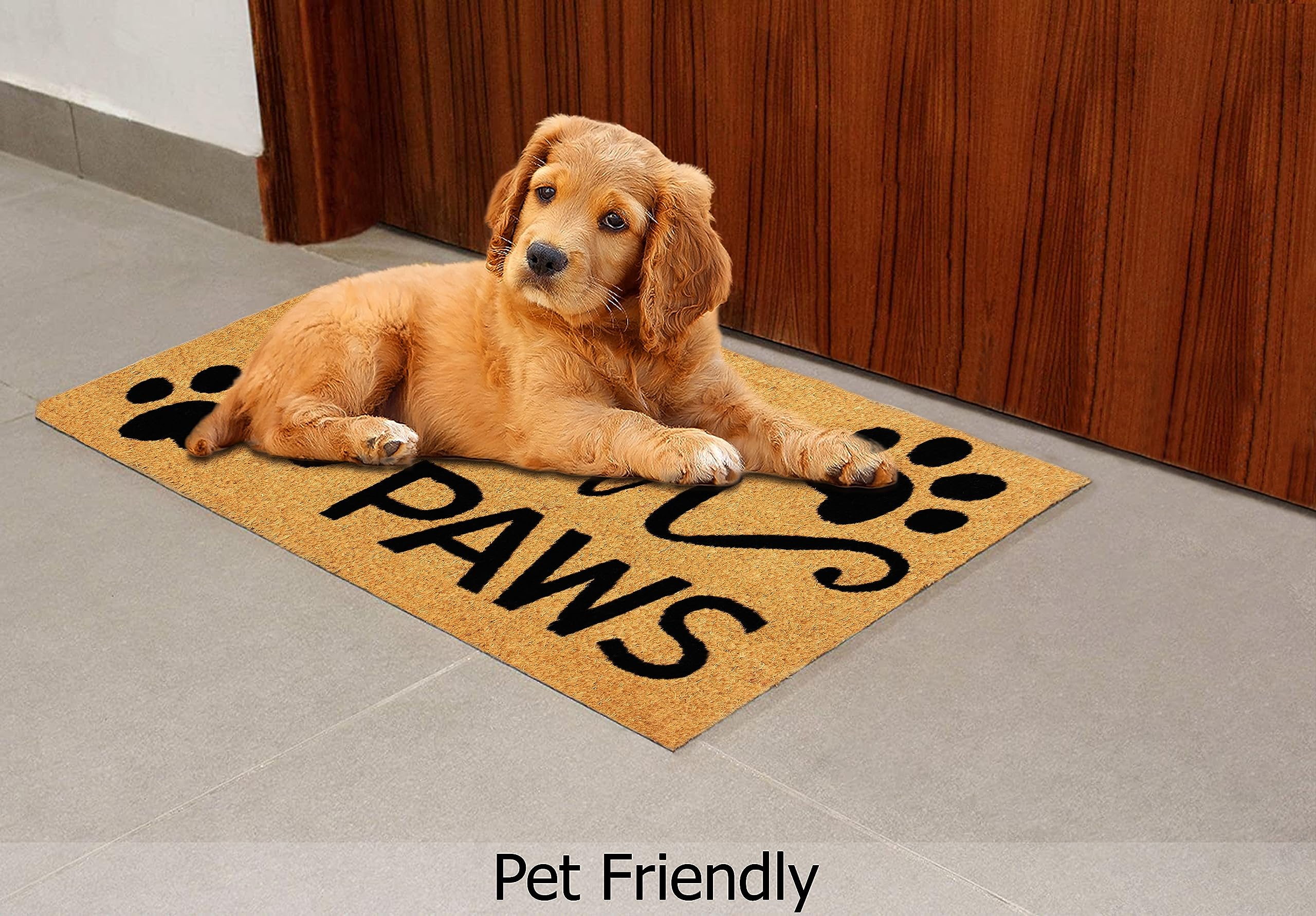 IRONGATE Welcome Doormat on a porch demonstrates dirt-trapping coir at the threshold