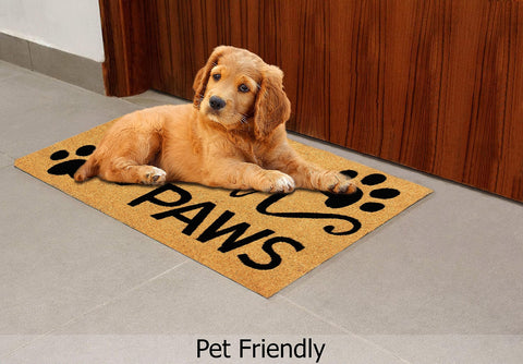 IRONGATE Welcome Doormat on a porch demonstrates dirt-trapping coir at the threshold