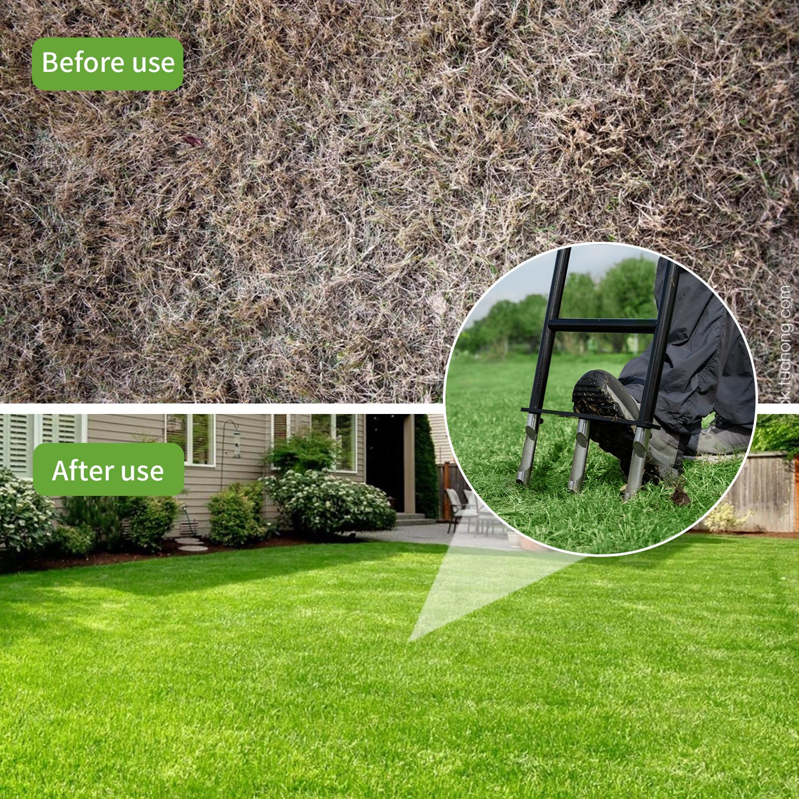 IronGroveRoar creates clean holes for effective seed to soil contact and lawn recovery