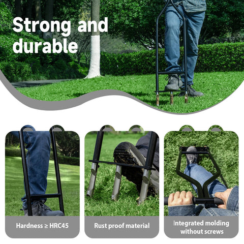 IronGroveRoar lawn aerator with durable one piece frame for lasting performance