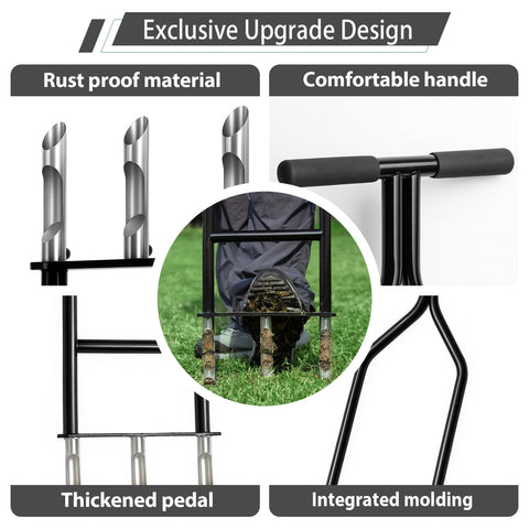 IronGroveRoar with semi-open tines prevents clogging for smooth soil plug release