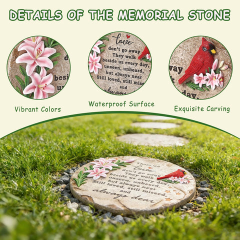 Ironlux resin stepping stone Cardinal garden sturdy and durable