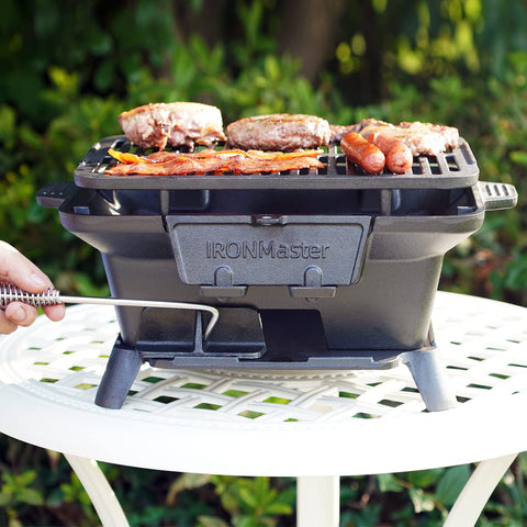 IronMaster Hibachi Grill air control for perfect sear and even heat.