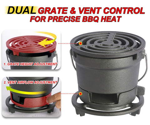 IRONMAX dual grates double as heat pads to protect tabletops.